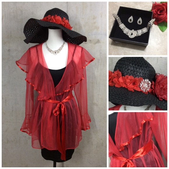 🌺 FLOPPY HAT FLOWER BLING FLORAL SUN BLOCKER BEACH ROSE SUMMER BLACK POOL BOHO - Picture 2 of 8